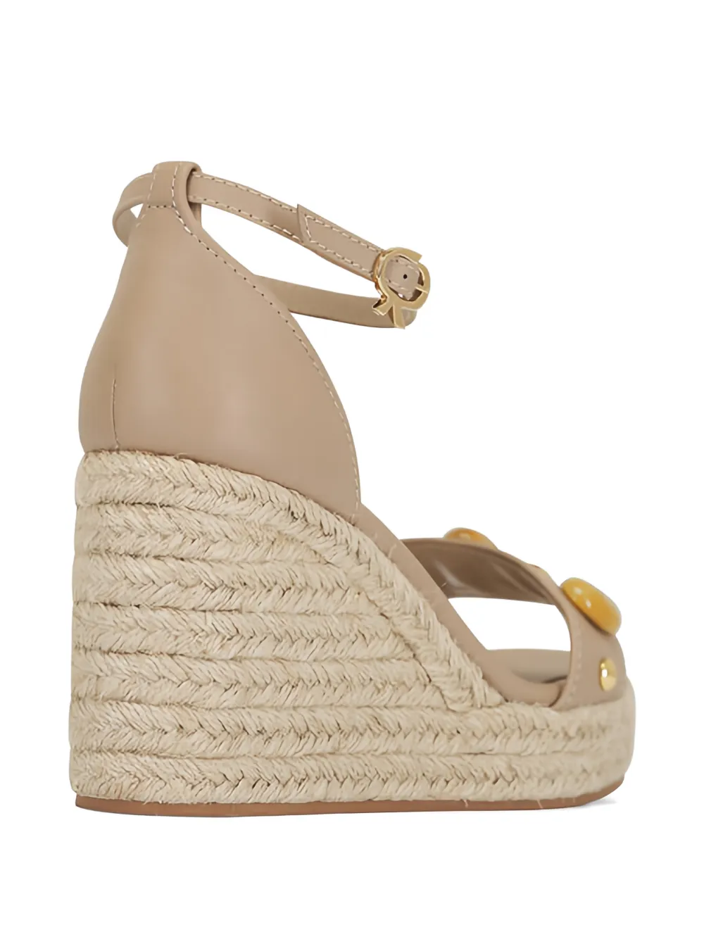 Gianvito Rossi Espadrilles verfraaid met sleehak Beige