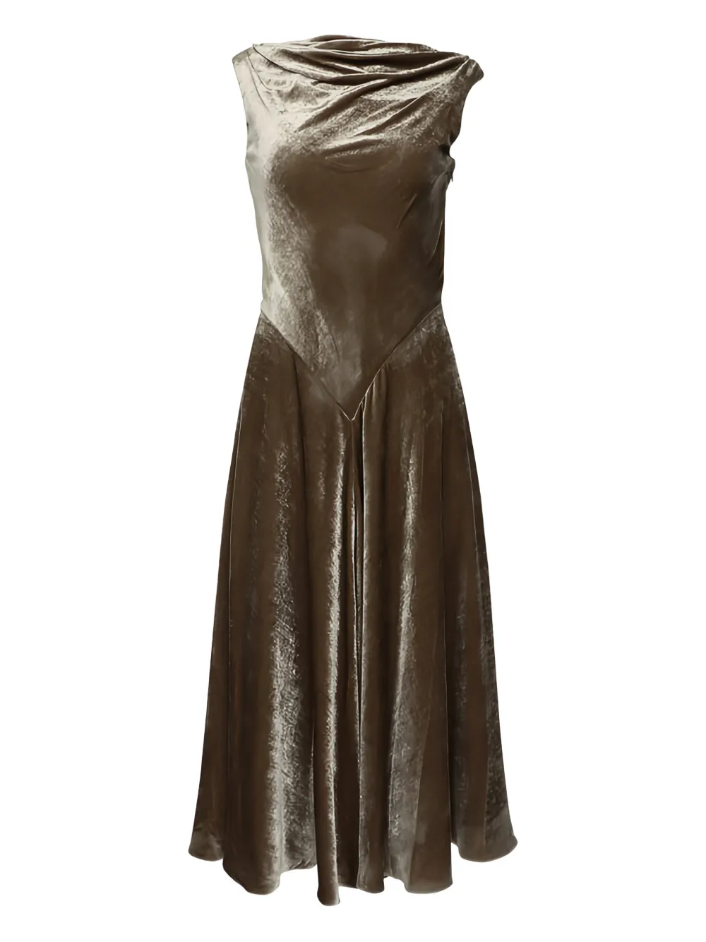 Altuzarra Drina cowl neck gown - Brown