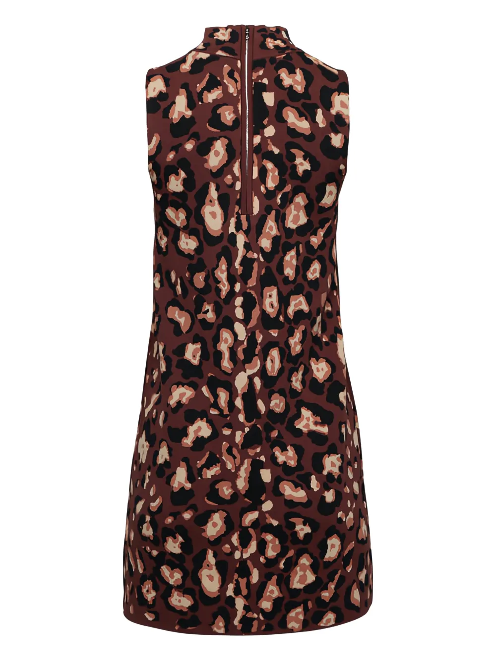 Cara Cara Mouwloze jurk met dierenprint - Bruin