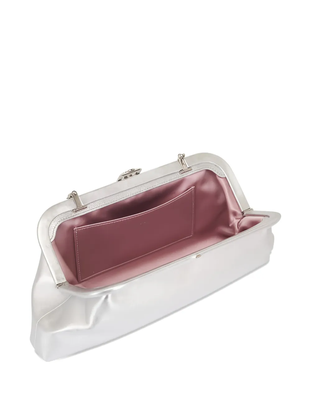 Jimmy Choo Skylar leren clutch Zilver