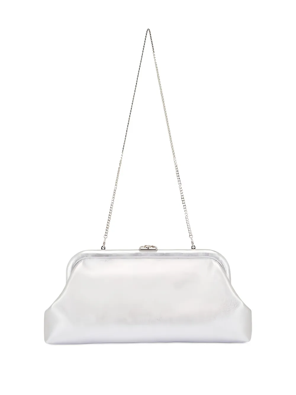  Jimmy Choo Skylar Leather Clutch Bag - Silver 