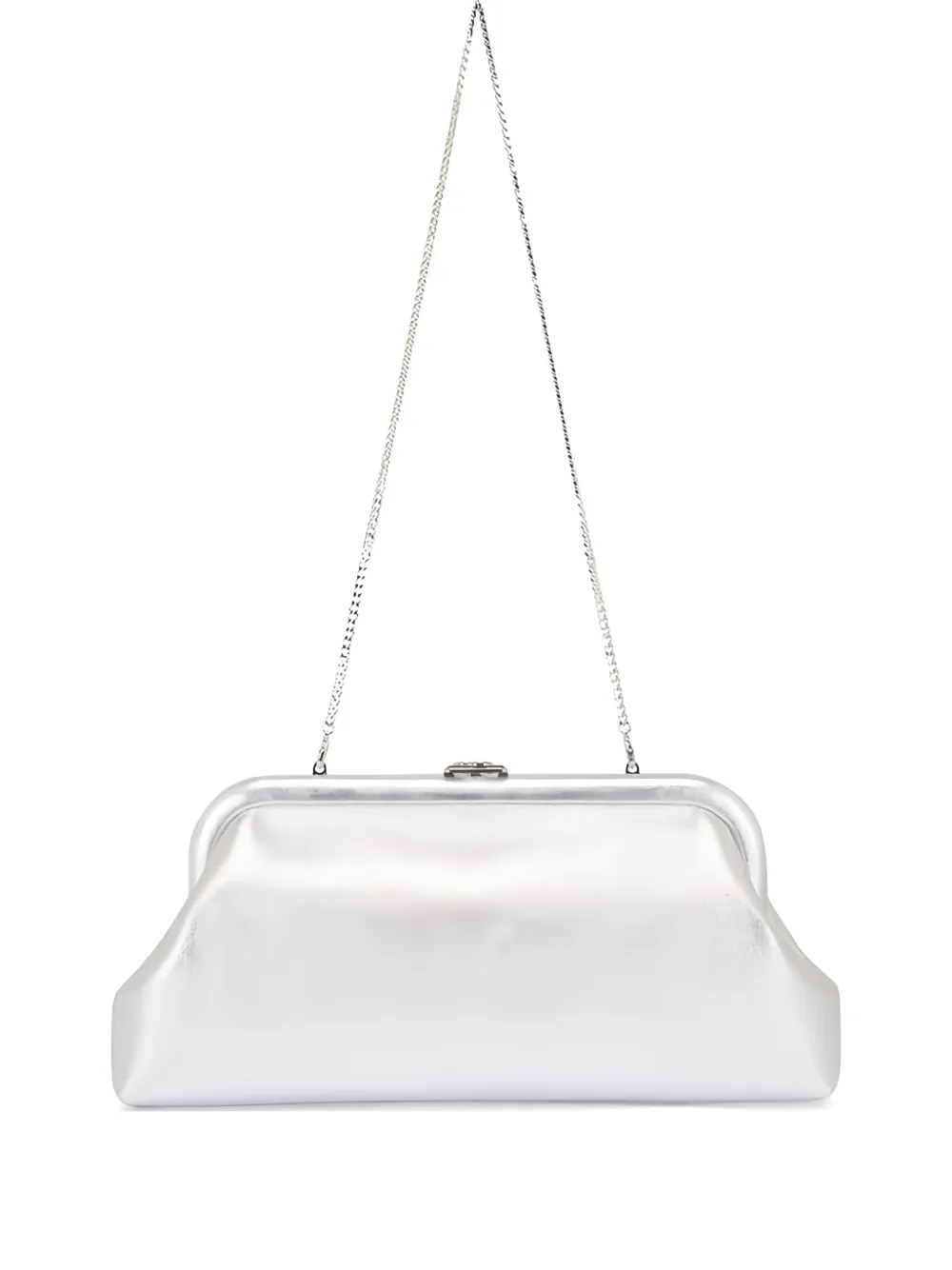 Jimmy Choo Clutch Skylar in pelle - Argento