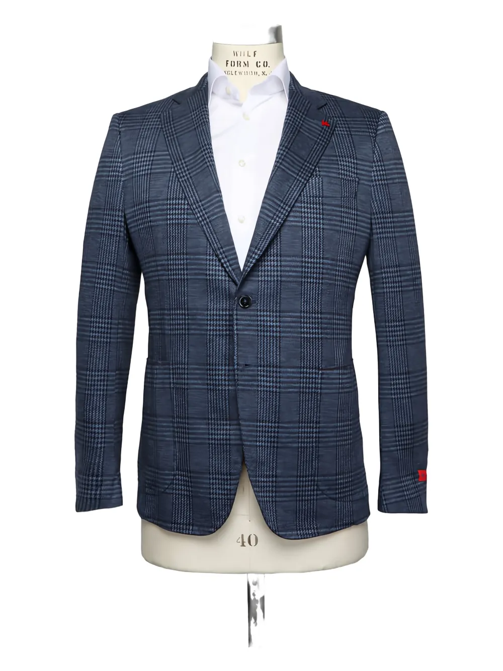 Isaia Blazer a quadri - Blu