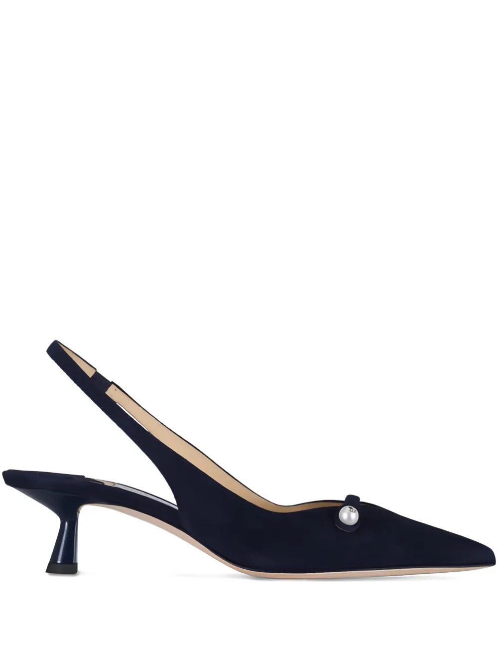 Jimmy Choo Amita suède pumps met parel Blauw