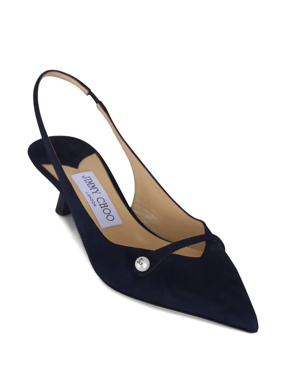 Jimmy Choo Amita suède pumps met parel Blauw