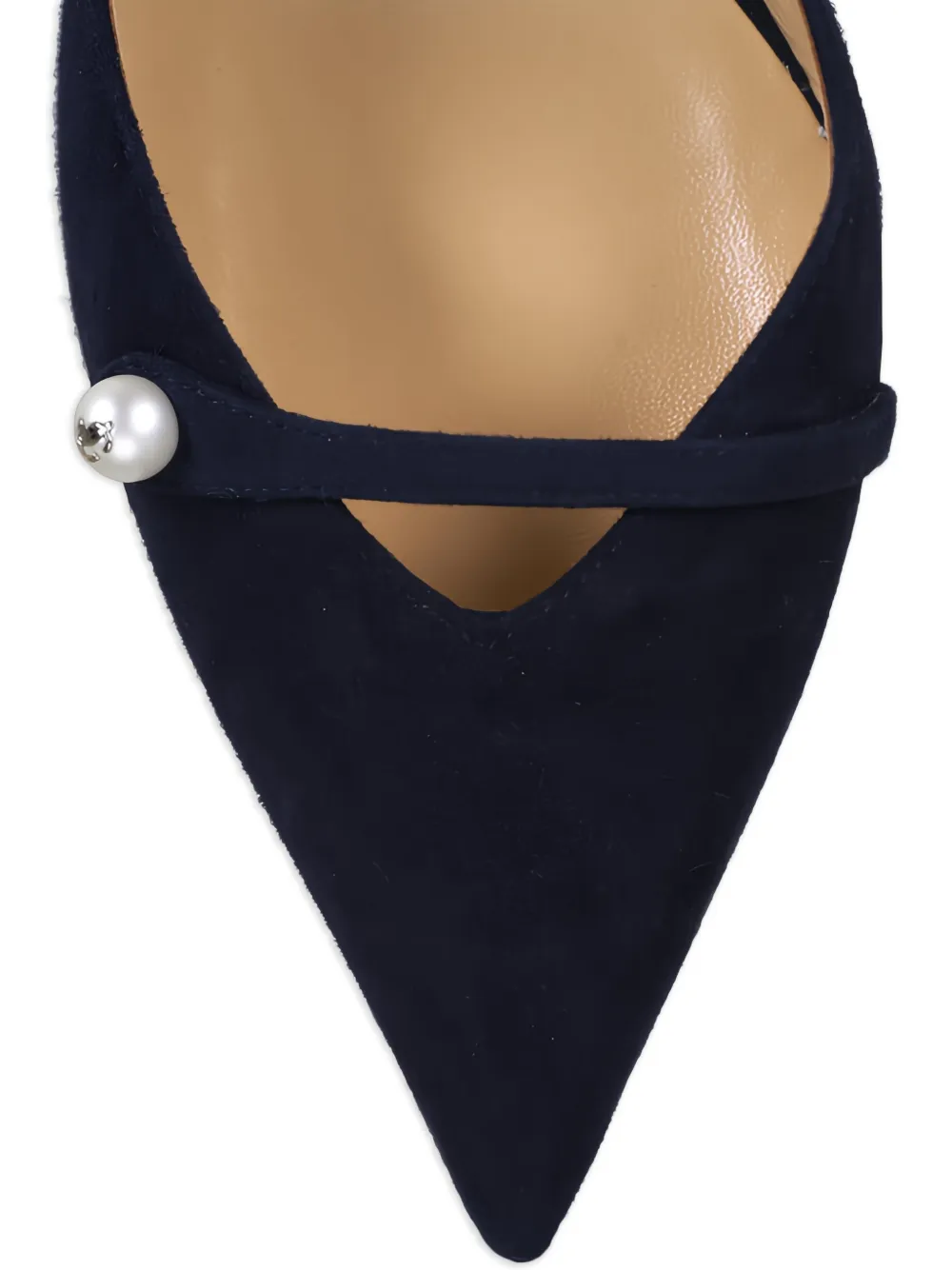 Jimmy Choo Amita suède pumps met parel Blauw