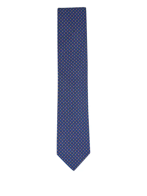 Eton geometric-patterned tie