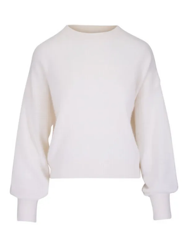 Le Kasha Modena Brushed Cashmere Sweater in White