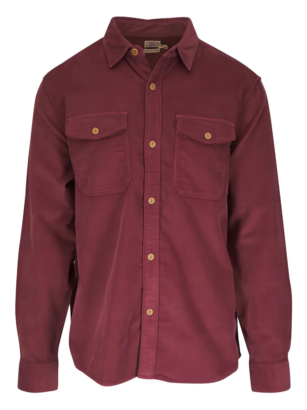 FAHERTY chest-pocket overshirt - Rosso