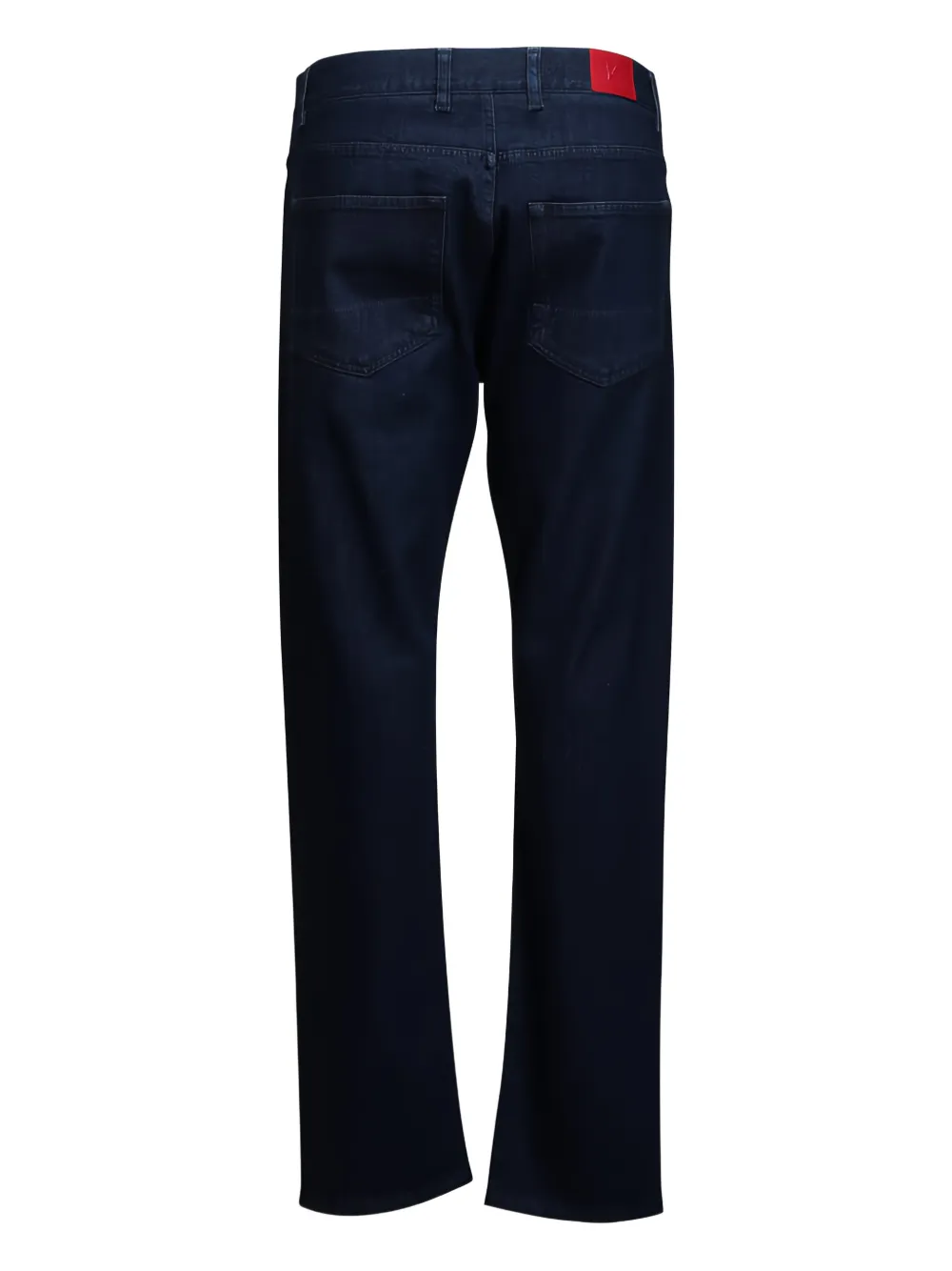 Isaia Denim jack met logopatch - Blauw
