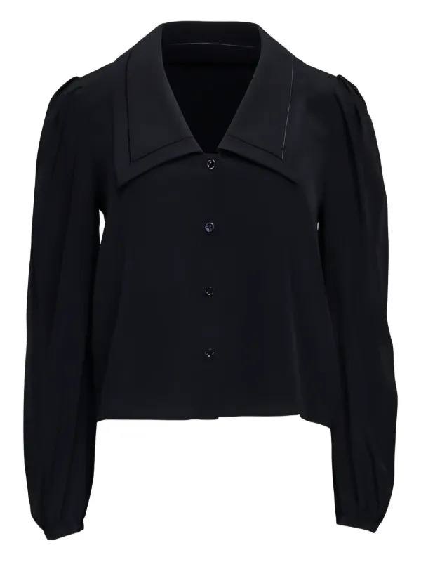 Frame Puffed-sleeve Shirt in Blue