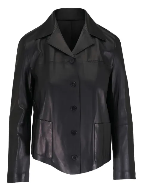Lafayette 148 button-fastening leather jacket