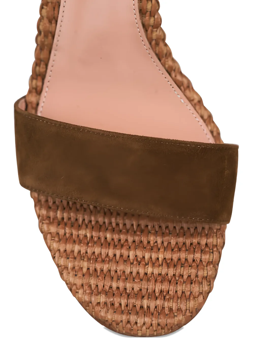 Gianvito Rossi Luana geweven sandalen met gespsluiting Bruin