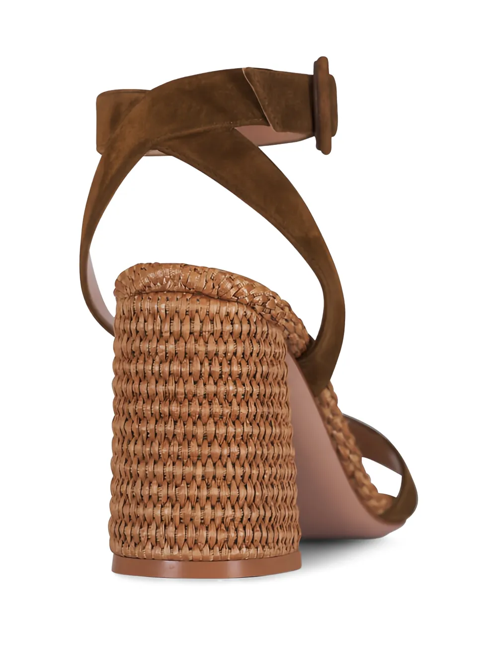 Gianvito Rossi Luana geweven sandalen met gespsluiting Bruin