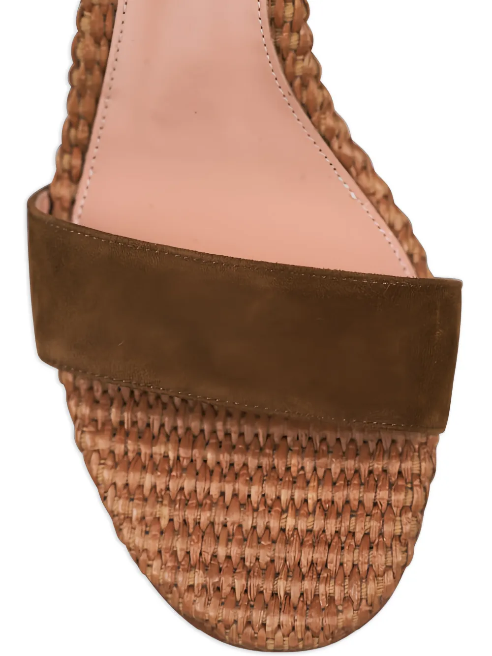 Gianvito Rossi Luana geweven sandalen met gespsluiting Bruin