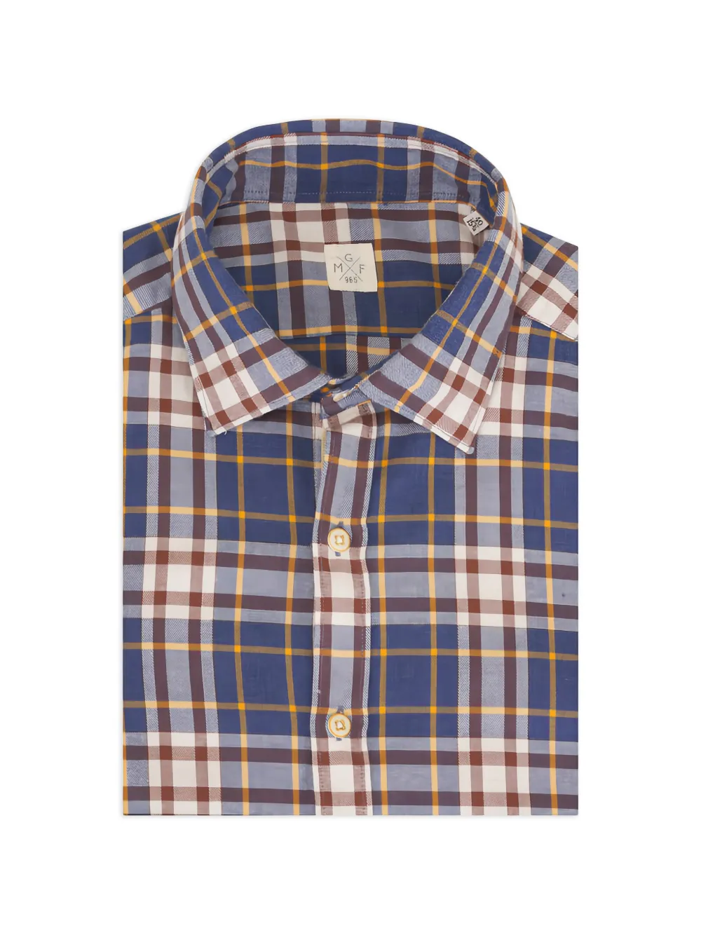 GMF965 plaid buttoned shirt - Blau