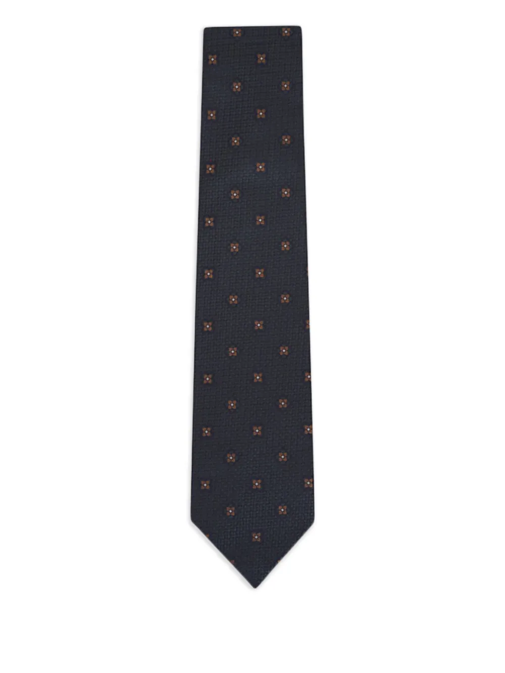 Isaia floral-pattern silk tie - Blau
