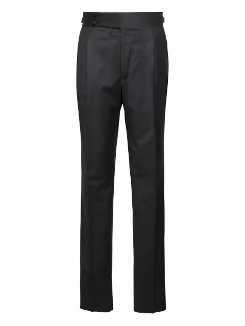 Isaia pleated wool trousers
