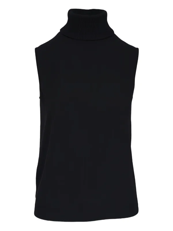 Lafayette 148 Turtleneck Vest in Black
