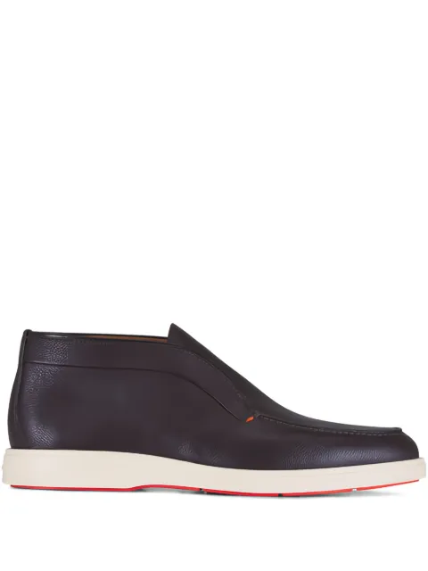 Santoni slip-on leather boots
