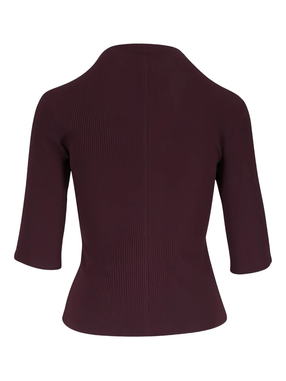 KZ_K STUDIO playera tejida de canalé con cuello redondo | Playeras y jerséis | Image 2