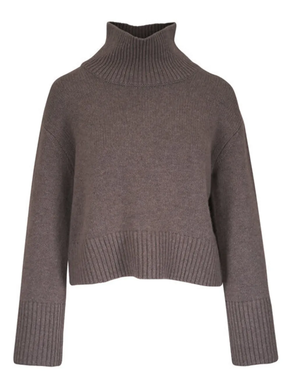 Lisa Yang Maglione crop a collo alto - Marrone