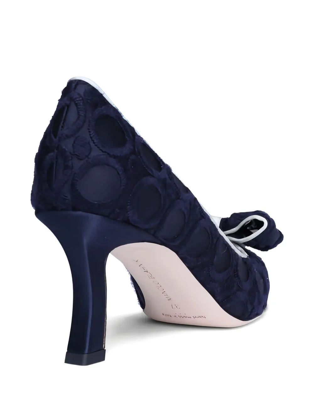 Manolo Blahnik Epirotes 70 mm pumps met strik Blauw