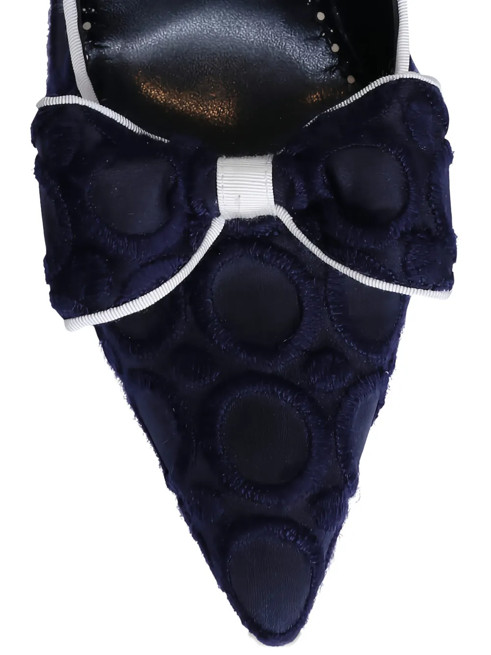 Manolo Blahnik Epirotes 70 mm pumps met strik Blauw