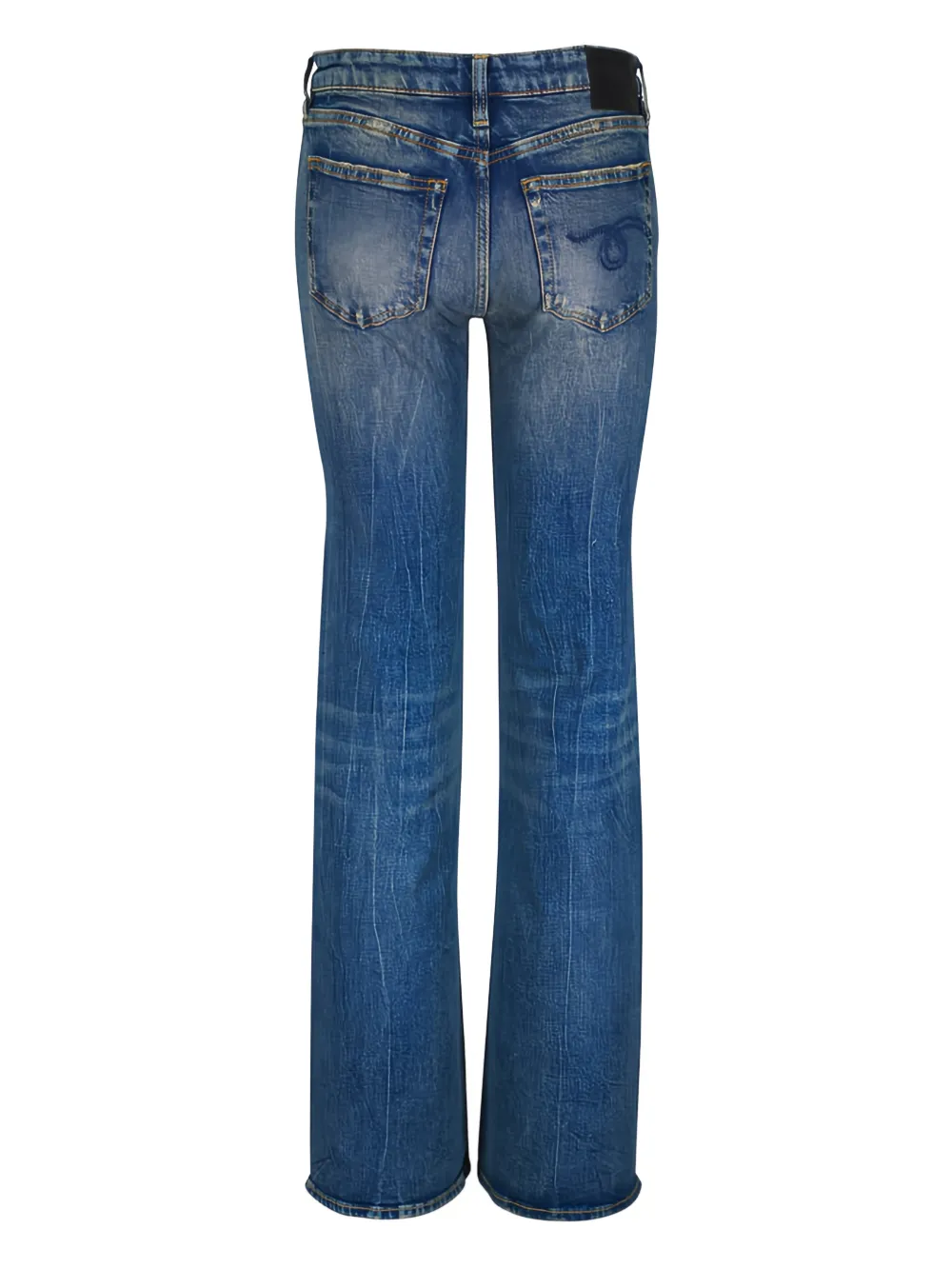 R13 Jeans met vervaagd effect - Blauw