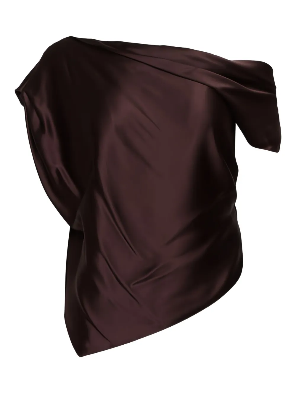 The Sei draped one-shoulder blouse | Brown | Image 1