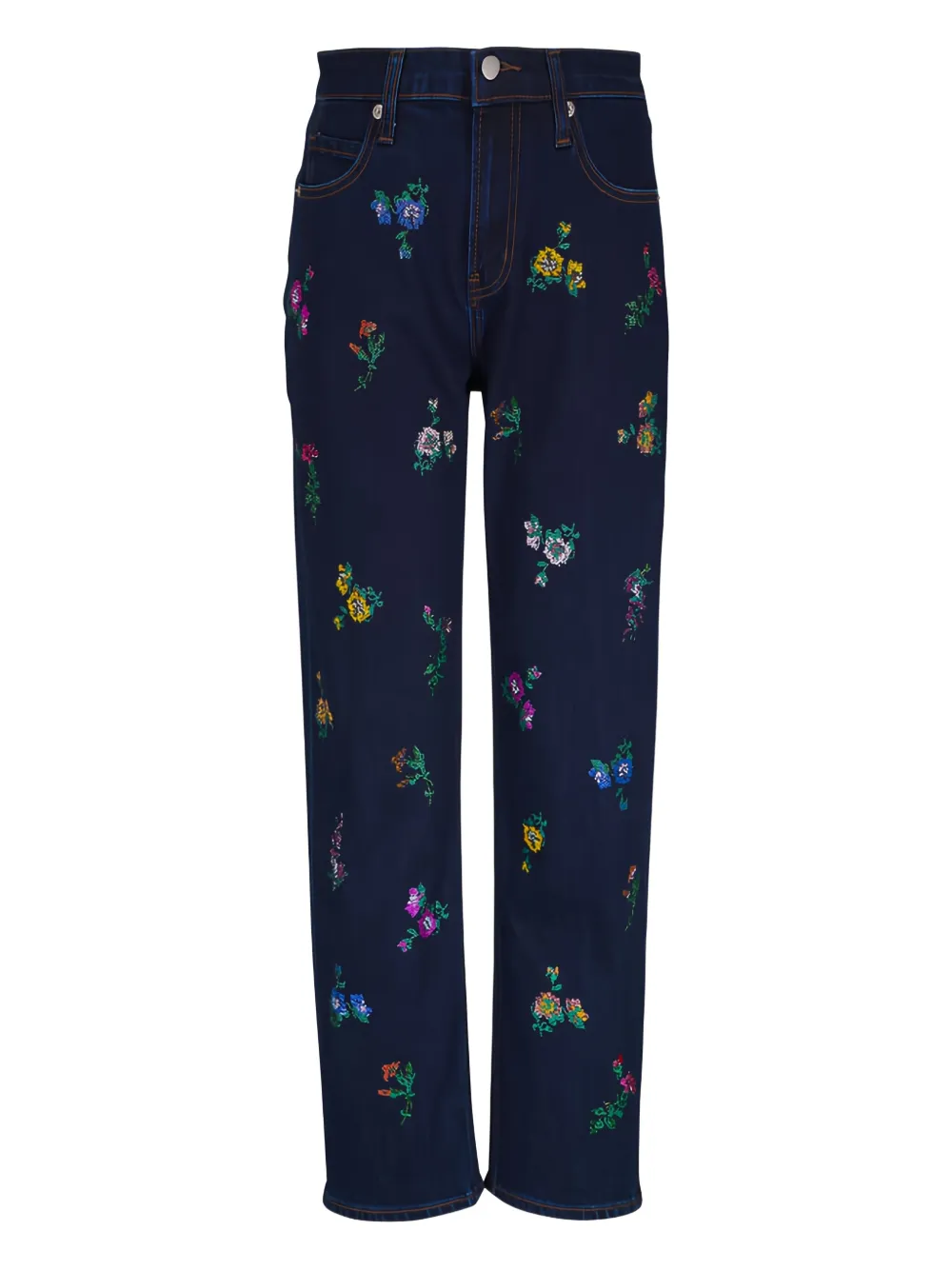 Libertine Pantaloni con ricamo a fiori - Blu