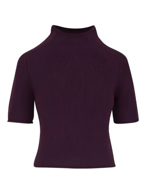 Lisa Yang funnel-neck short-sleeve sweater