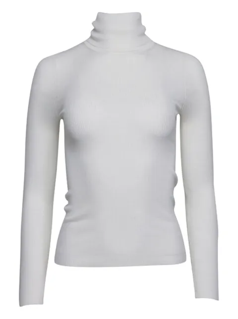 TWP roll-neck ribbed knit top