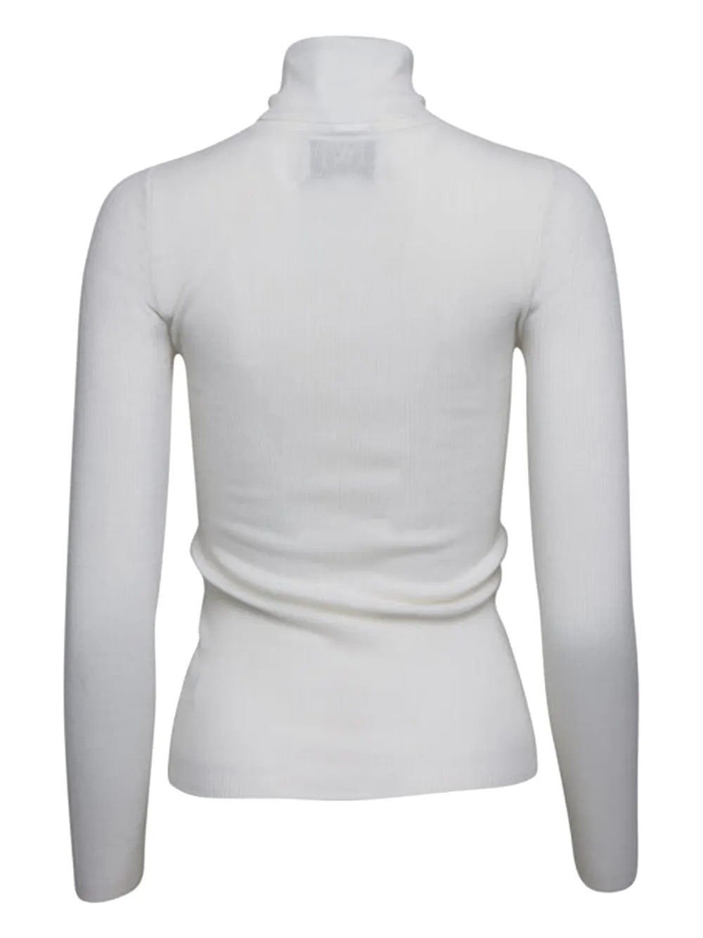 TWP roll-neck ribbed knit top - Wit