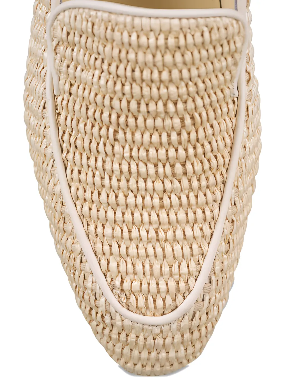 Manolo Blahnik Pitakara raffia loafers Beige