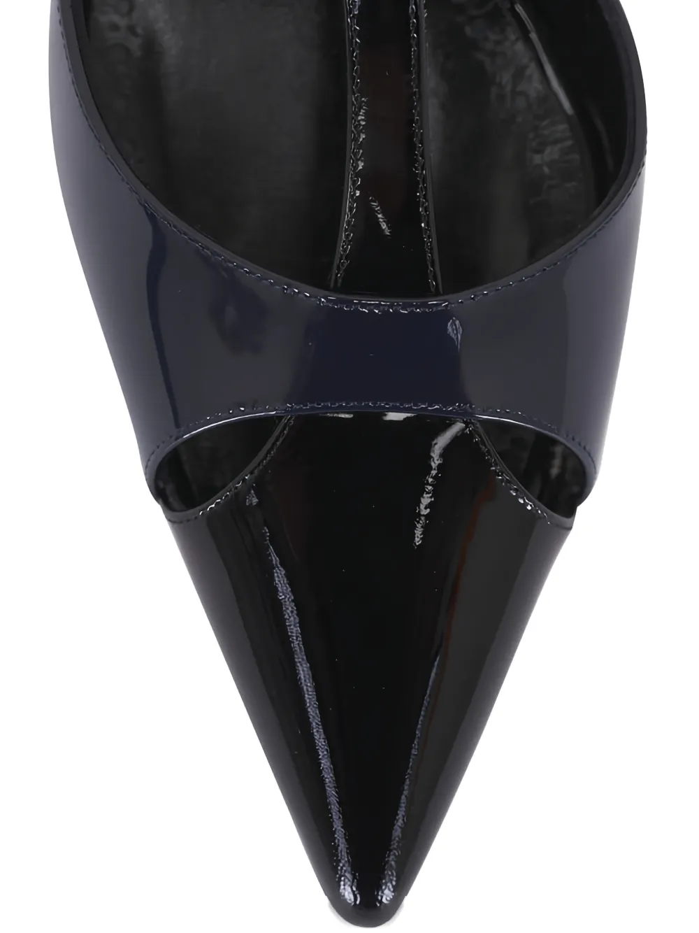 Manolo Blahnik Pumps met puntige neus en T-bandje Zwart