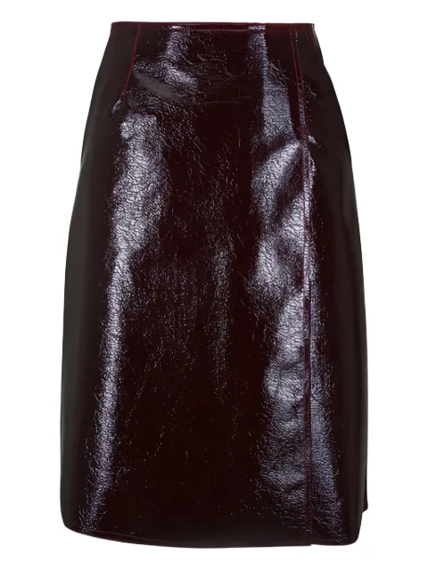 Odeeh zip midi skirt