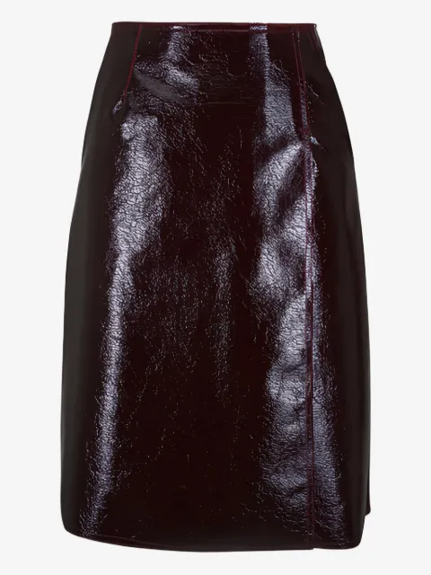 Odeeh zip midi skirt