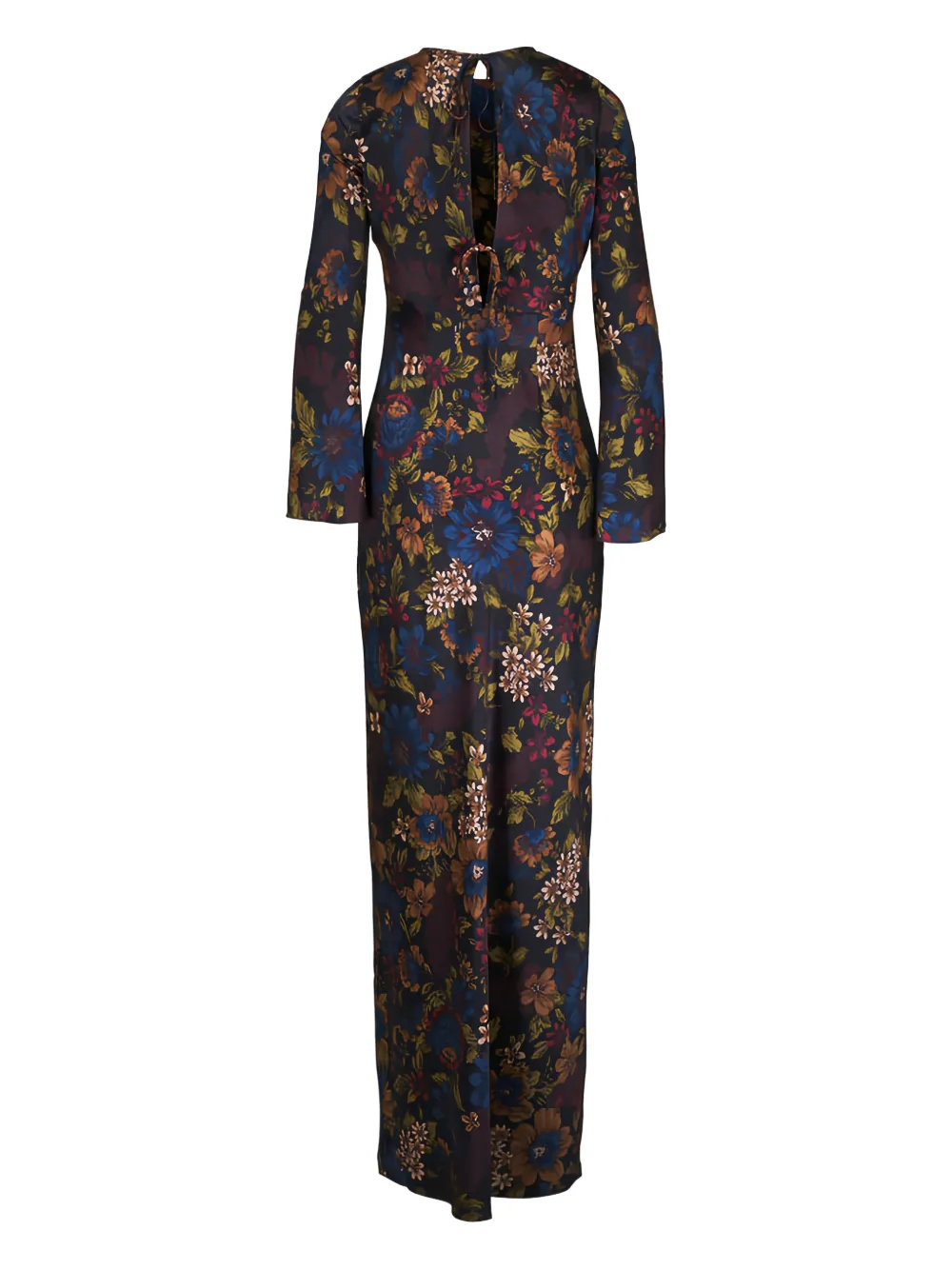 Veronica Beard Gemma maxi-jurk met bloemenprint en lange mouwen - Zwart