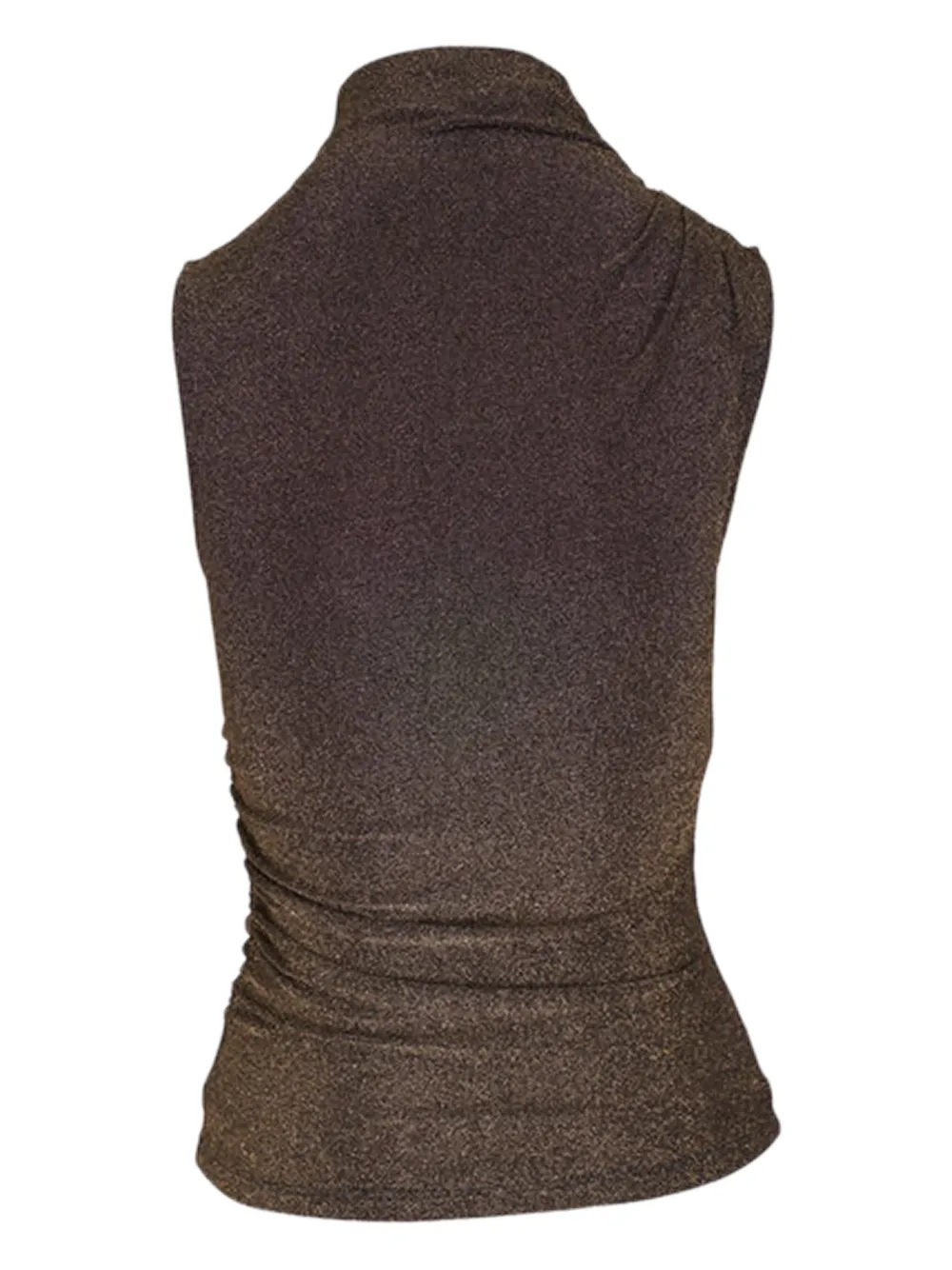 Veronica Beard Mylie Mock-neck Top In Brown