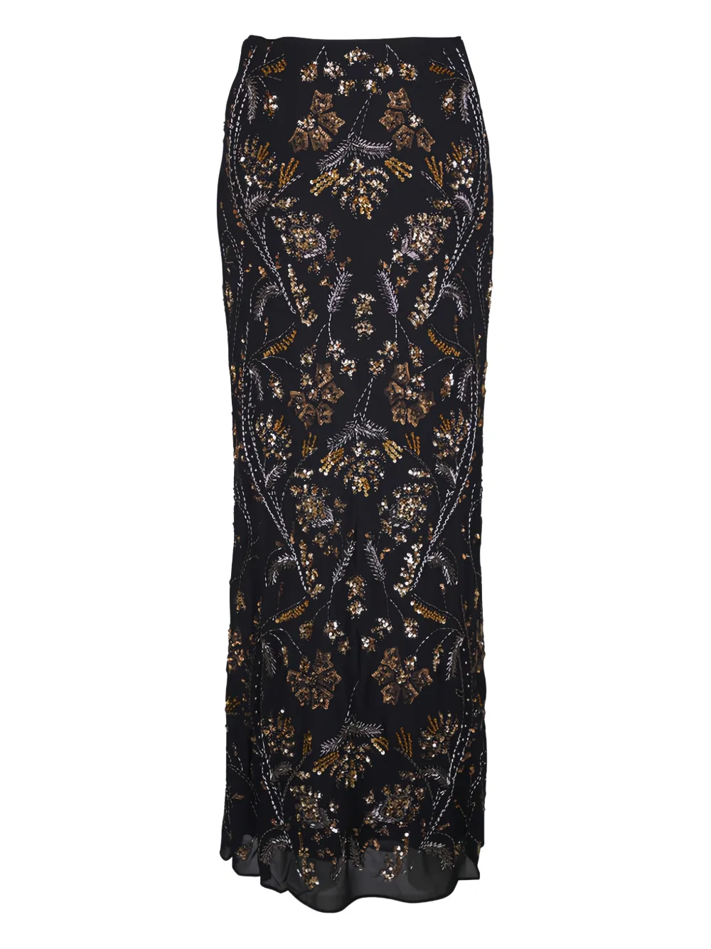 Veronica Beard Medina sequin-embellished maxi skirt - Zwart