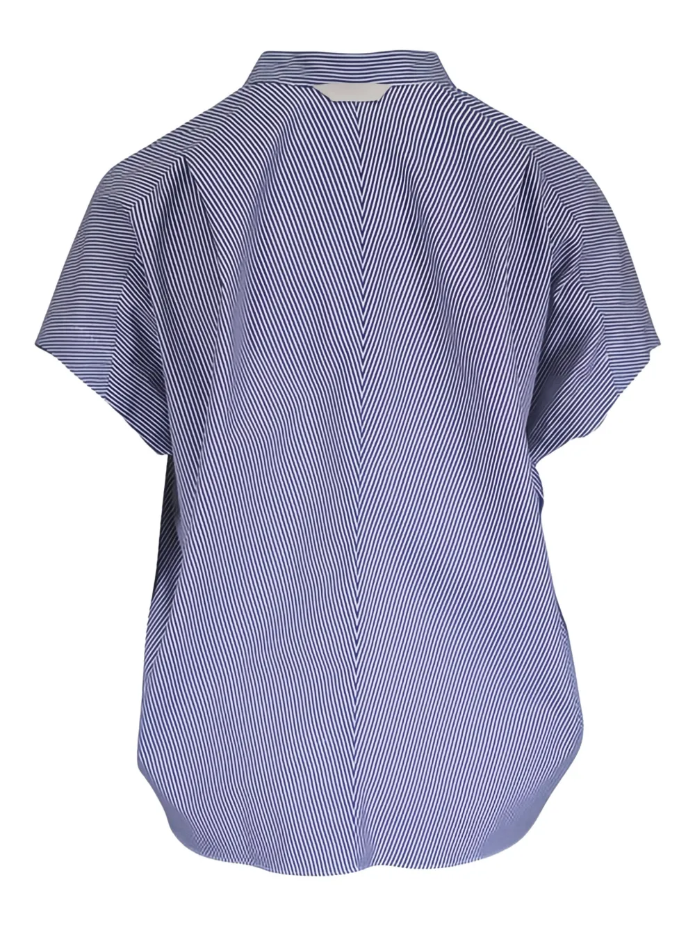 Zero + Maria Cornejo Gestreepte blouse met kraag - Blauw