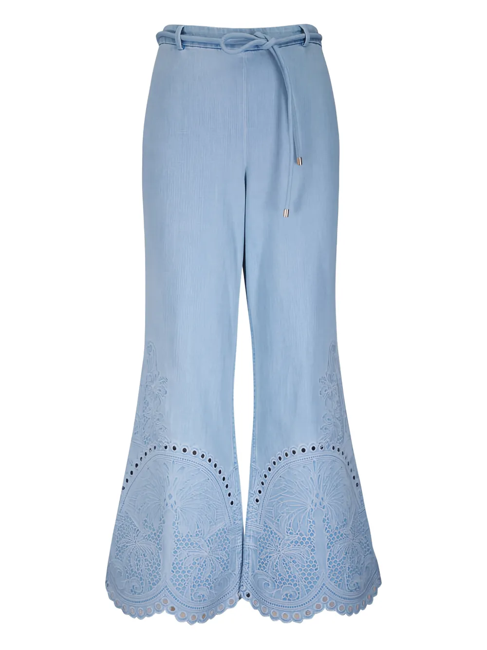 ZIMMERMANN eyelet-embroidered trousers - Blu
