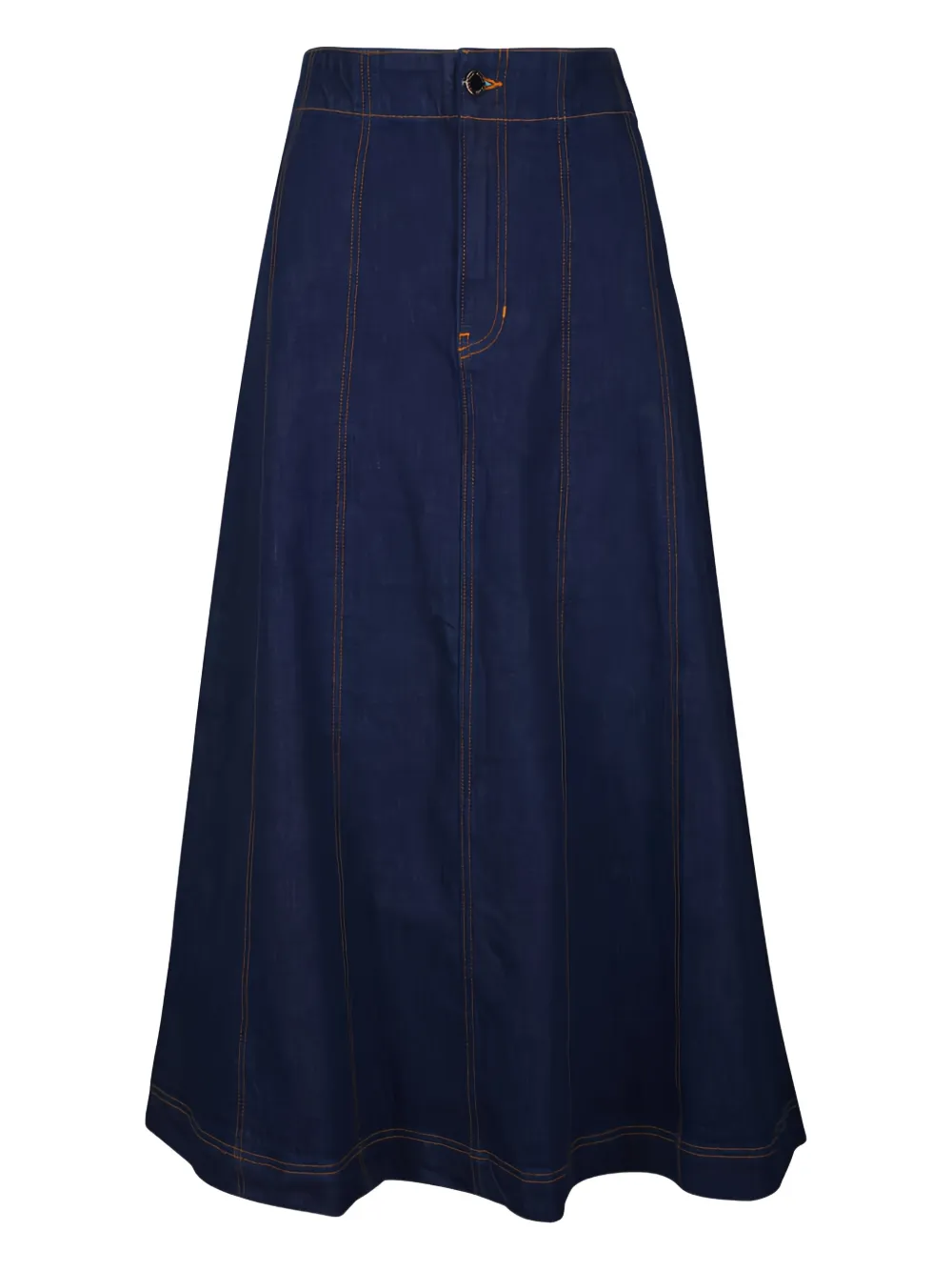 Veronica Beard Alix A-line panelled midi skirt | Blue | Image 1