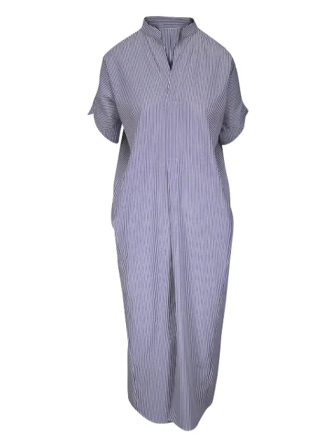 Zero + Maria Cornejo vestido midi con motivo de rayas