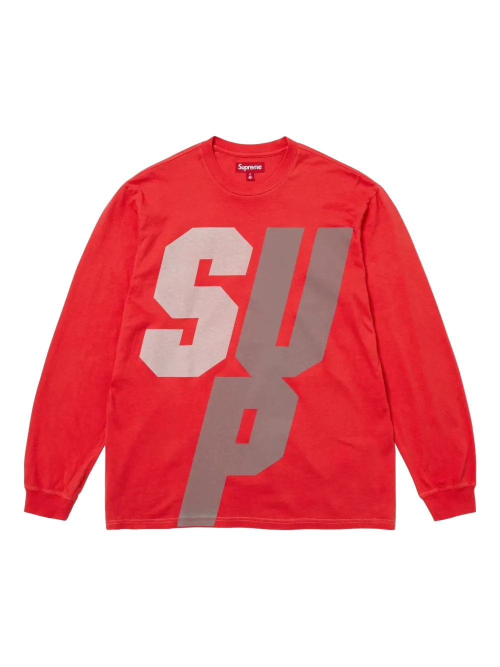 Supreme reflective long-sleeve T-shirt - Rosso