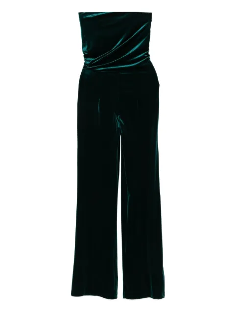 SO ALLURE bandeau velvet jumpsuit