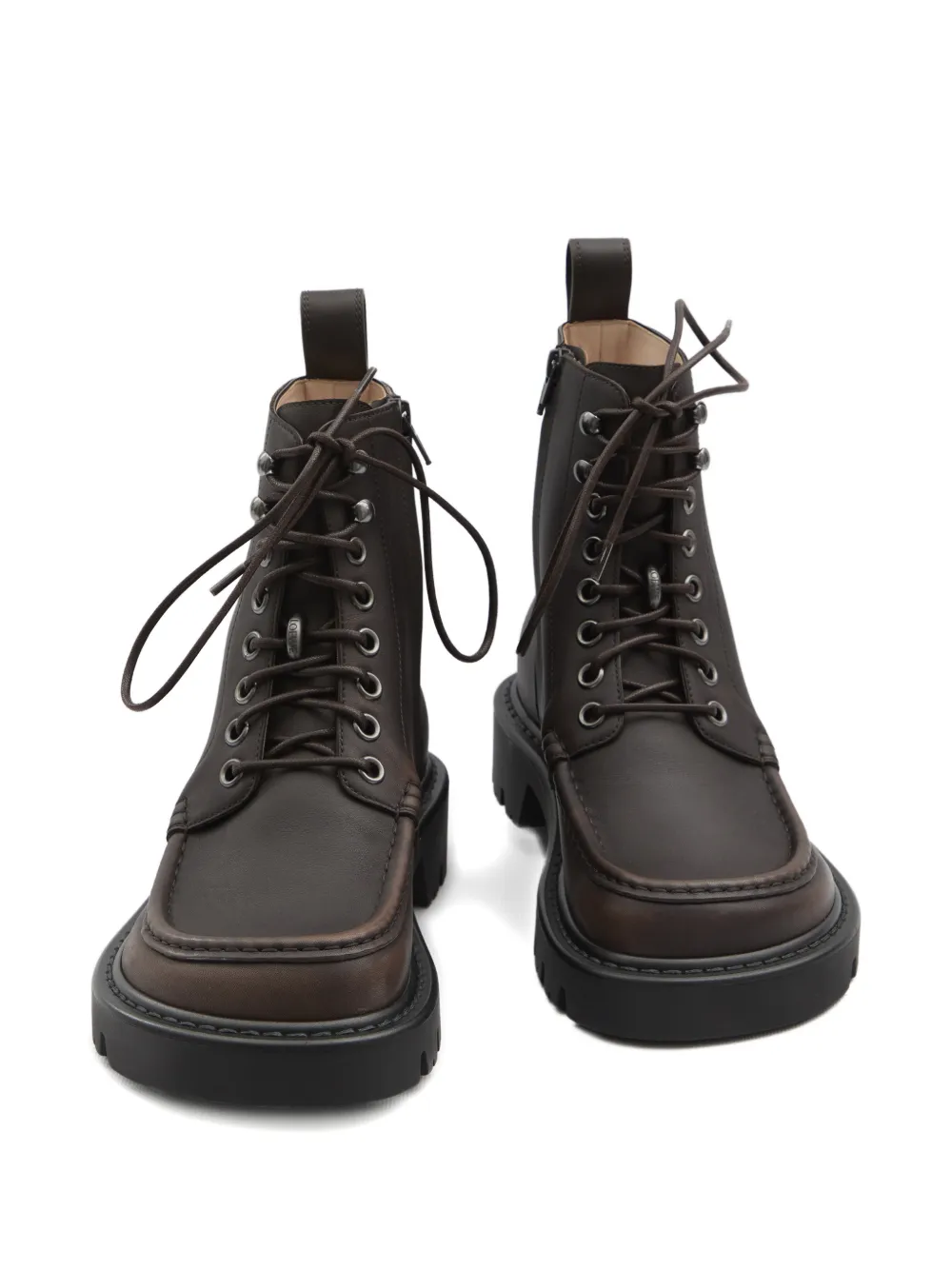 LOEWE Enkellaarzen met veters Bruin