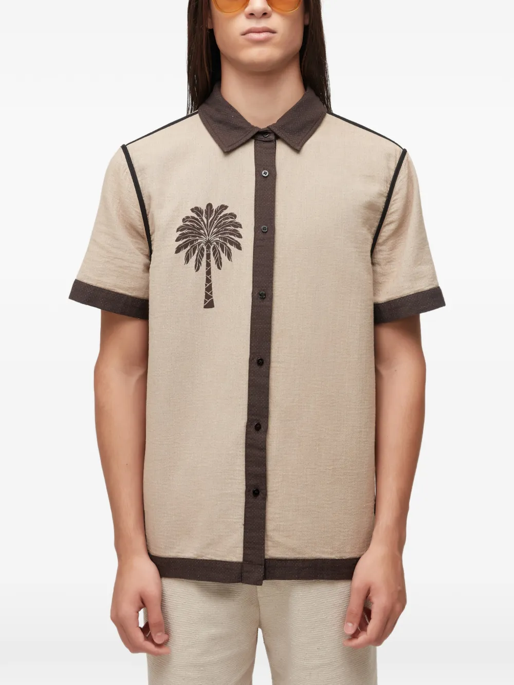 Osklen palm-tree shirt - Bruin
