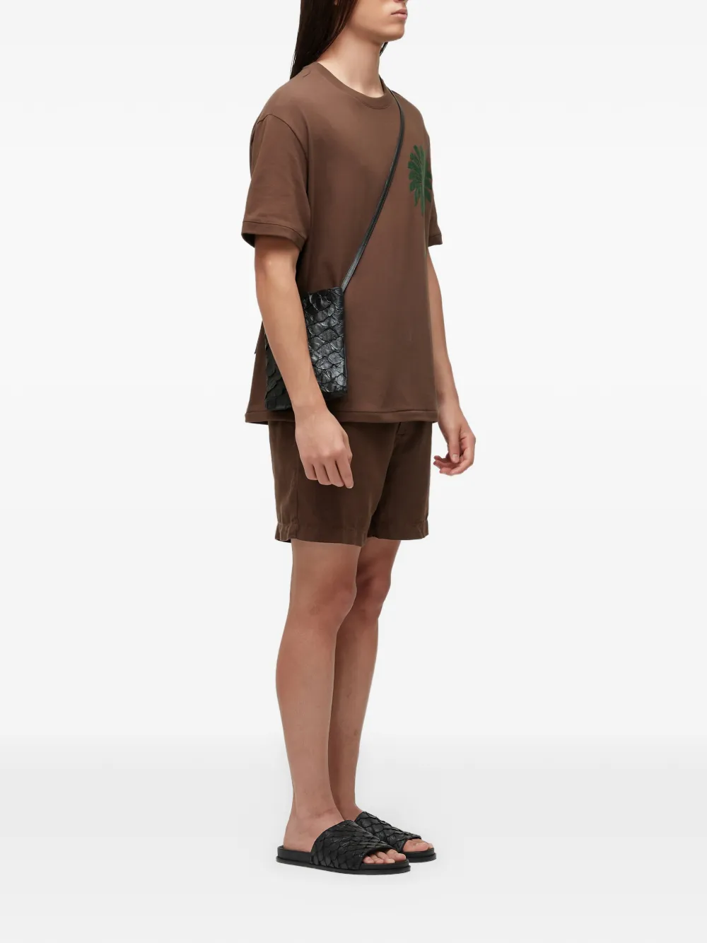 Osklen T-shirt met geborduurde palmboom - Bruin